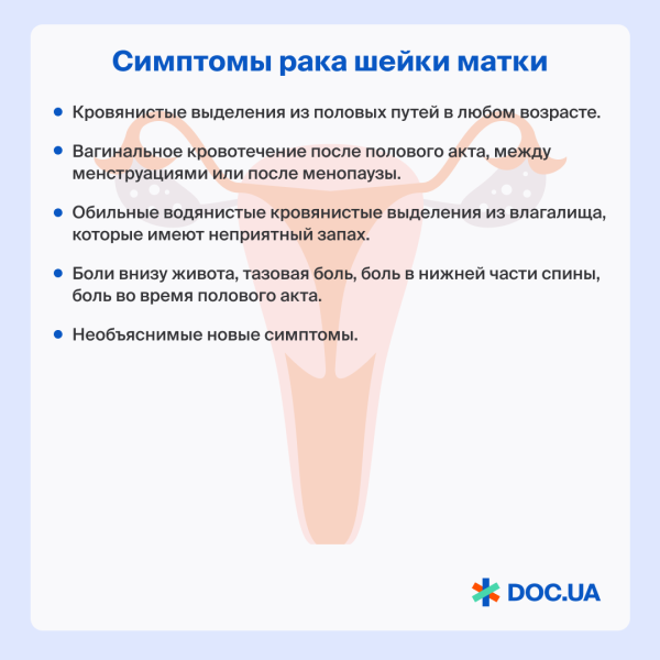 Первые симптомы рака шейки матки у женщин Первые симптомы рака шейки матки у женщин